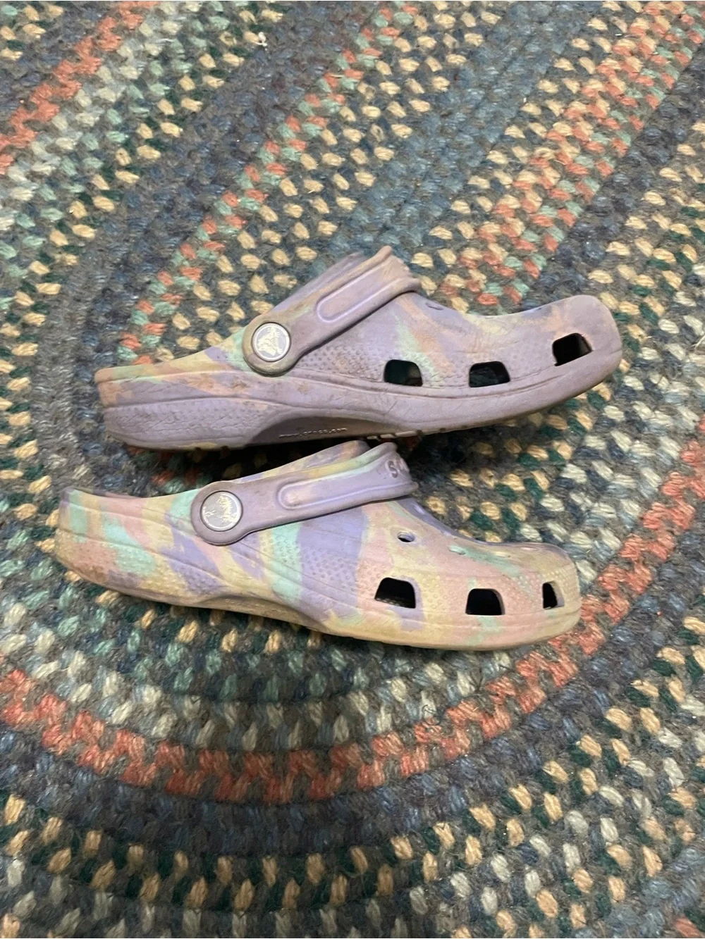 Crocs Kids' Tie-Dye Classic Clog - Pastel Purple/Green